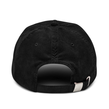 Gorra bordada de pana VERMUT negra