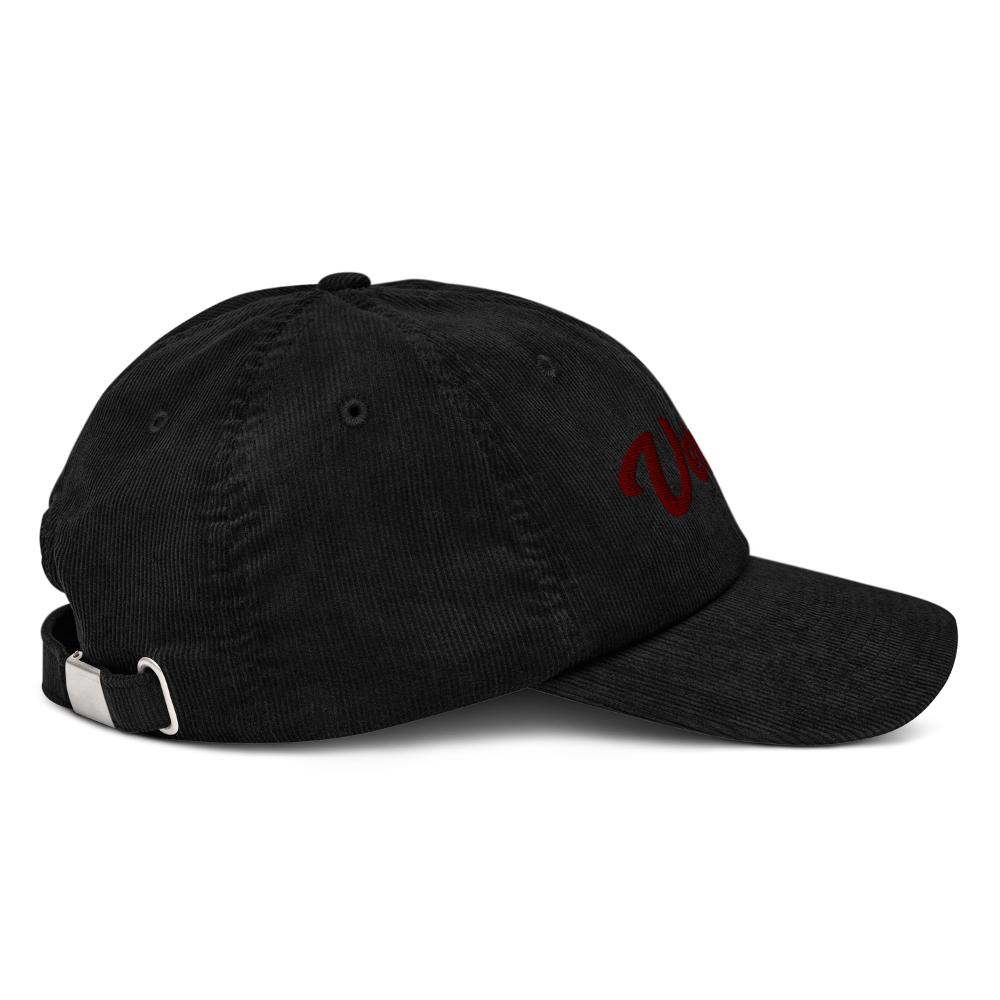 Gorra bordada de pana VERMUT negra