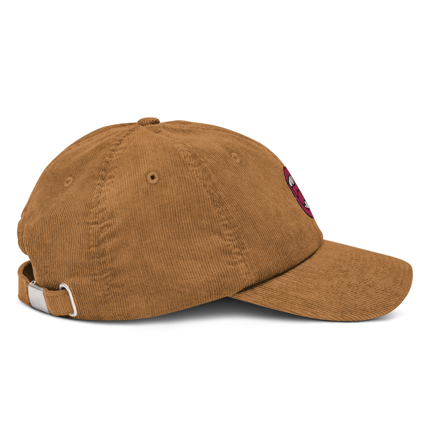 Gorra bordada de pana DIENTES camel