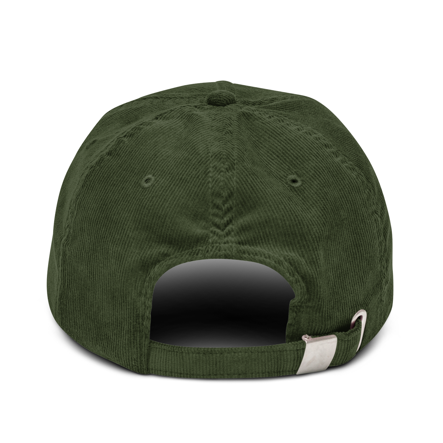 Gorra bordada de pana BETTER verde oliva