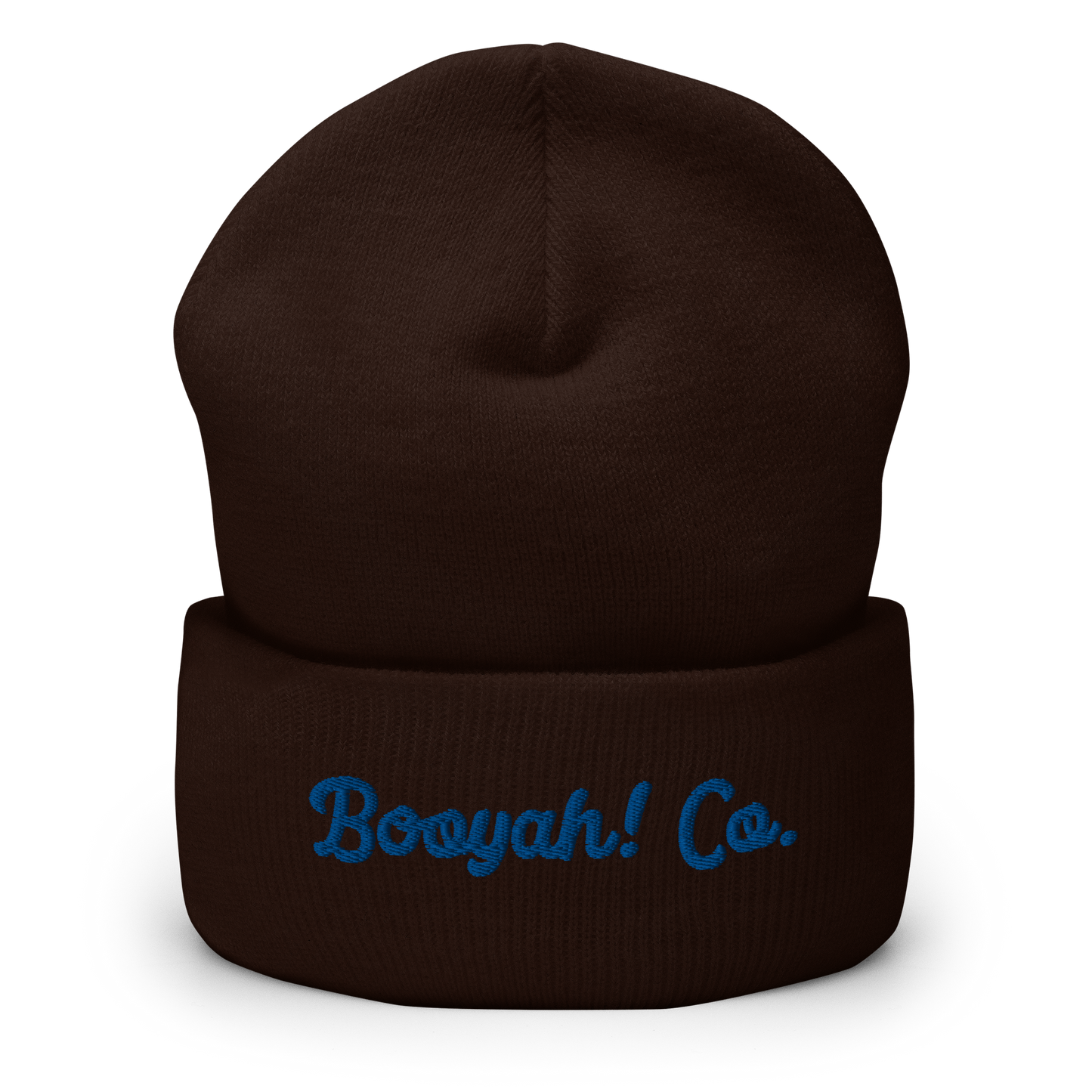 Gorro beanie de punto bordado Booyah! Co. marrón oscuro