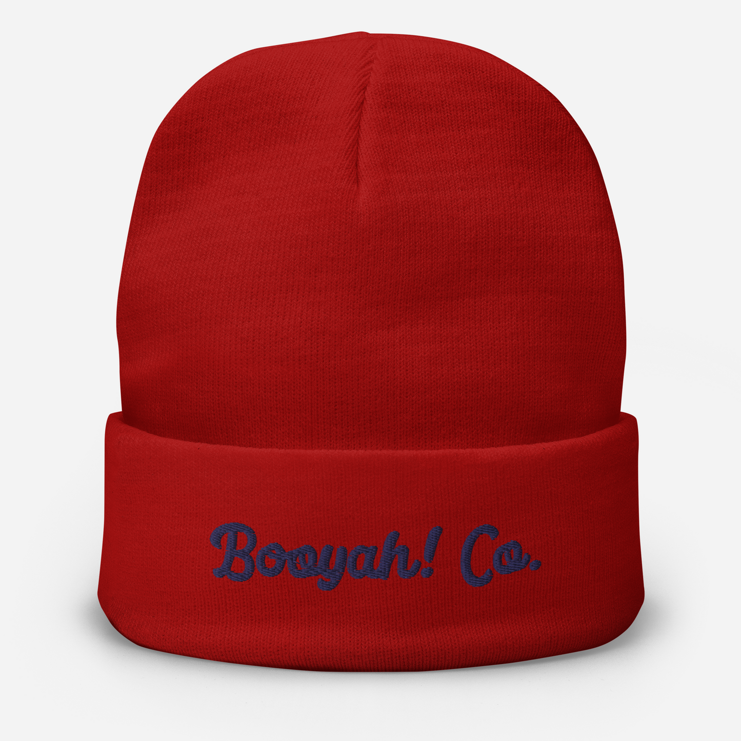 Gorro beanie de punto bordado Booyah! Co. rojo