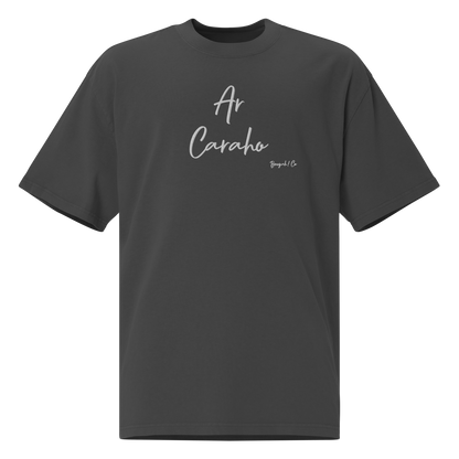 Camiseta oversize bordada AR CARAHO negra