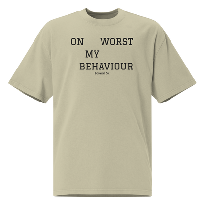 Camiseta oversize bordada WORST eucalipto