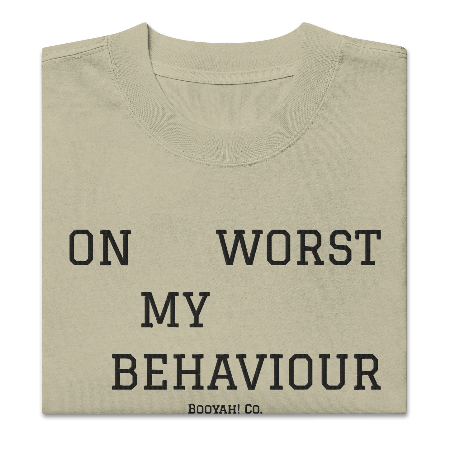 Camiseta oversize bordada WORST eucalipto