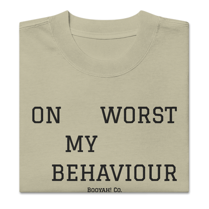 Camiseta oversize bordada WORST eucalipto