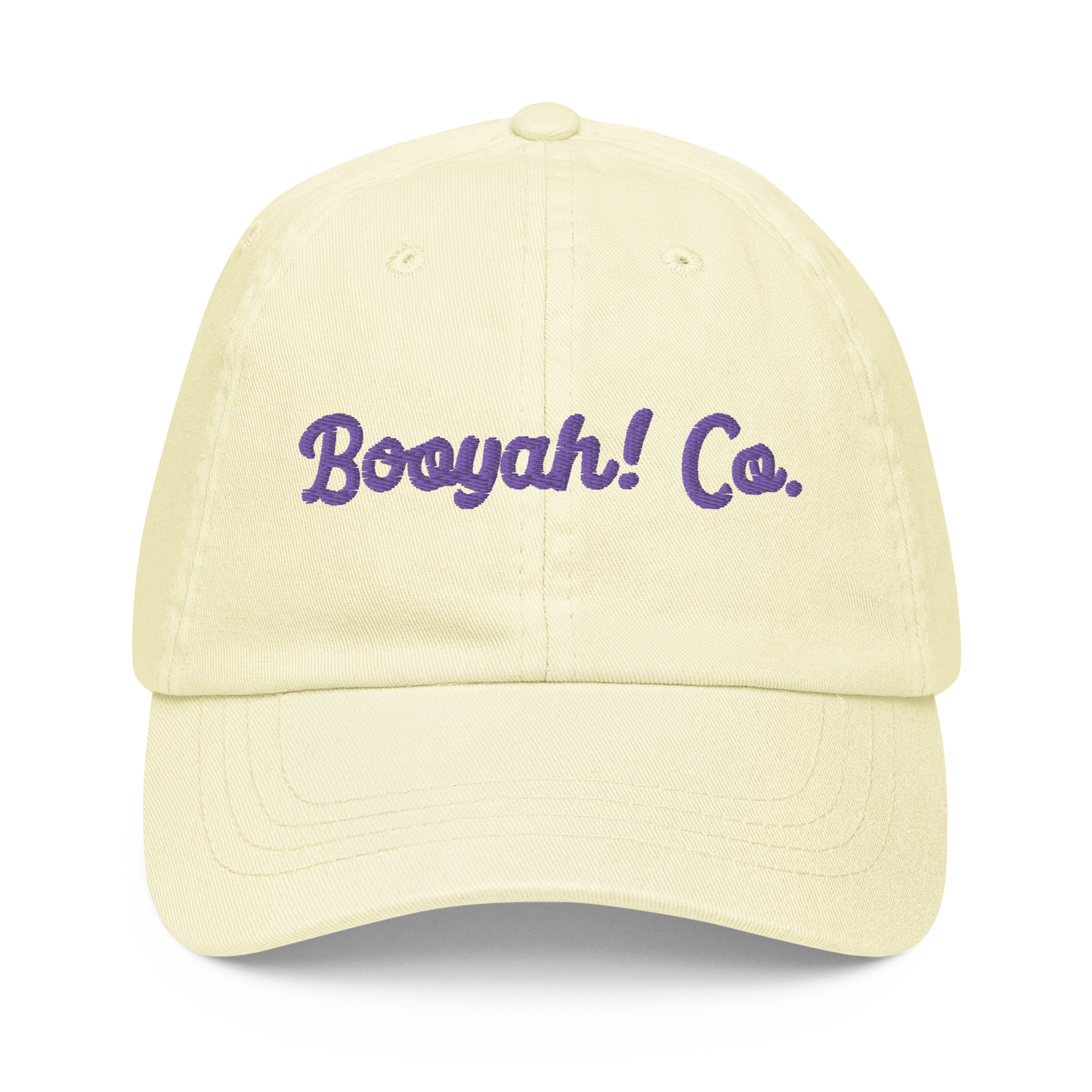 Gorra bordada BOOYAH amarillo pastel