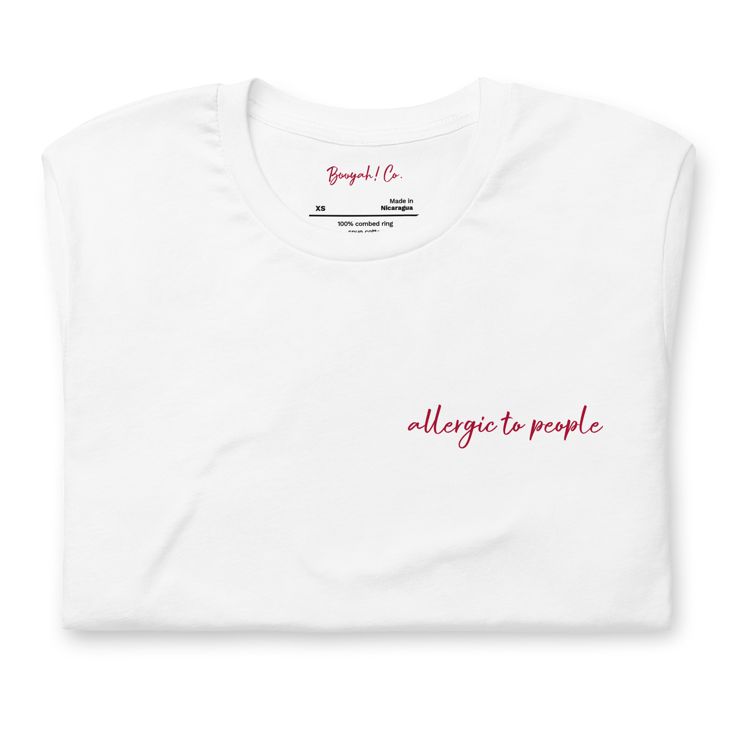 Camiseta Allergic To People blanca