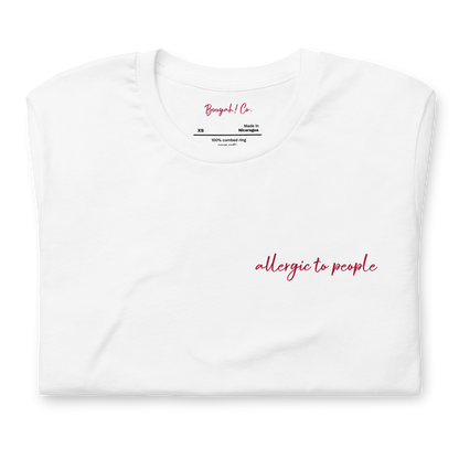 Camiseta Allergic To People blanca